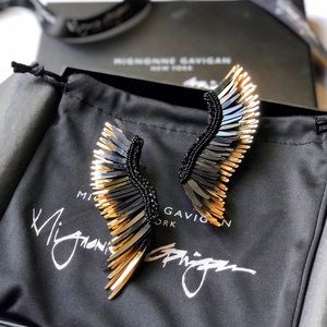 MIGNONNE GAVIGAN MADELINE EARRINGS BLACK GOLD